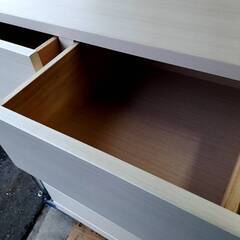 美品！有限会社 梅崎木工 チェスト 5段 タンス ホワイト おしゃれ