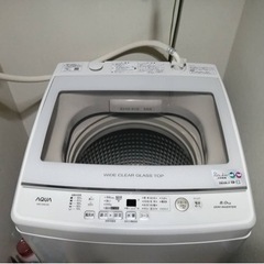 【ネット決済】「受け渡し済」全自動電気洗濯機　AQUA 8kgタ...