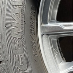 【少使用】スタッドレスタイヤ ホイールセット 4本セット 175/65R15 グッドイヤー アイスナビ6 1555+45-4H100 ウェッズエンクーガー