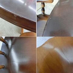 飛騨産業 キツツキマーク ダイニングセット 4人掛け ラウンド 丸テーブル イス4脚 札幌市 西区