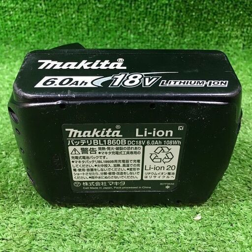 マキタ BL1860B バッテリー 充電回数5回 雪有【市川行徳店】【店頭取引限定】【中古】管理番号：IT3BP4F4H9NW マキタ BL1860B バッテリー 充電回数5回 雪有【市川行徳店】【店頭取引