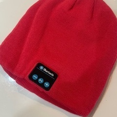 ニット帽 Bluetooth 赤