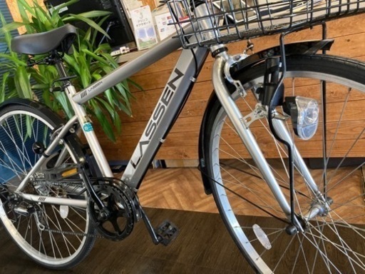 自転車 【後輪タイヤ・後輪チューブ新品！】LEDダイナモ 6段変速 27 