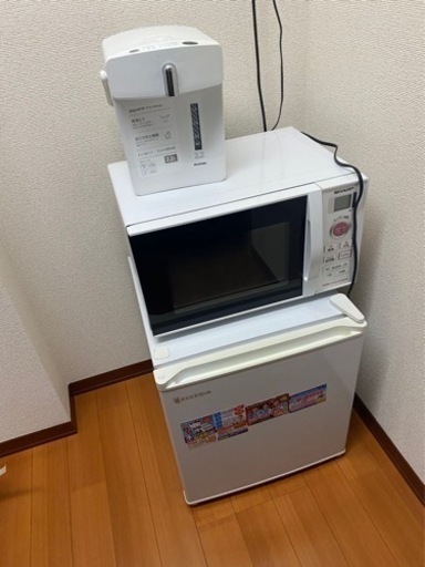 【ほぼ新品】家電セット_電子レンジ\u0026冷蔵庫\u0026 電気ポット