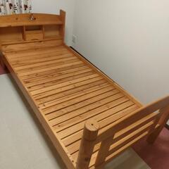 【引取者様決定】木製　シングルベッド(二段ベッドの下段)