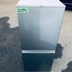 ①2731番 アクア✨冷凍冷蔵庫✨AQR-13G(S)‼️