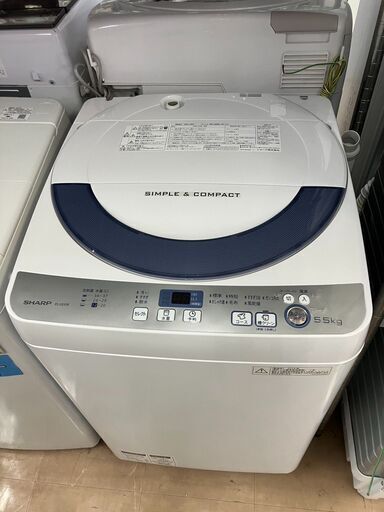 SHARP 5.5kg洗濯機 2016年製 ES-GE55R  No.6127● ※現金、クレジット、スマホ決済対応※