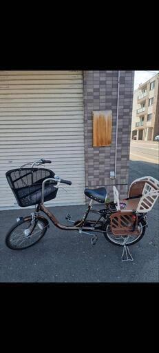 ママフレミニ　チャイルドシート搭載　子供乗せ自転車