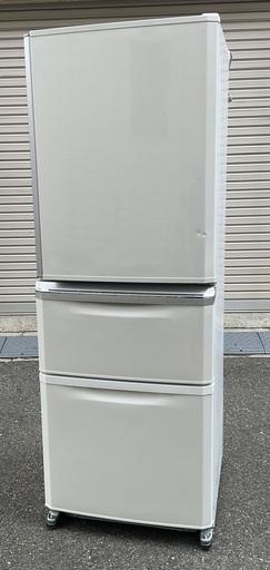 【RKGRE-083】特価！三菱/335L 3ドア冷凍冷蔵庫/MR-C34C-W/中古品/2018年製/当社より近隣無料配達