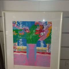 リビングや店舗に最適！スペインの画家オルトゥーノ　『花瓶の花』真...