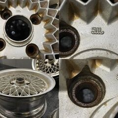 旧車ホイール Speed star Hart スピードスター 15インチ 4本 6.5J4HPCD114.3約+23 当時物 希少　(VHI271)クレジットカード QRコード決済可能