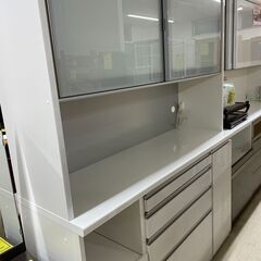 ジモティ来店特価!!! レンジボード 松田家具 ホワイト J-0238