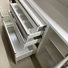 ジモティ来店特価!!! レンジボード 松田家具 ホワイト J-0238