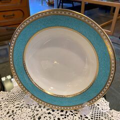 ウェッジウッド・ ユーランダーパウダー ターコイズ 20cmプレート