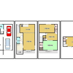 【住道駅】ロフト付きの戸建です🏡車2台止めれます🚗100㎡以上💖の画像