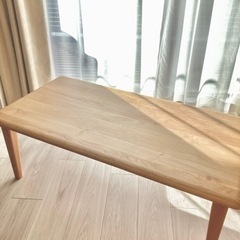 決まりました！日本製　天然木　無垢材　ローテーブル　小傷あり