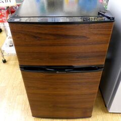 西岡店 冷蔵庫 90L 2019年製 TOHOTAIYO TH-90L2WD 2ドア 木目調 ウッド調