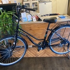 前後タイヤ・チューブ新品！】6段変速 26インチ自転車 ブラック