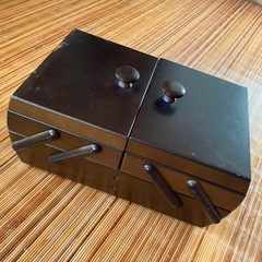 裁縫箱　ソーイングボックス　木製