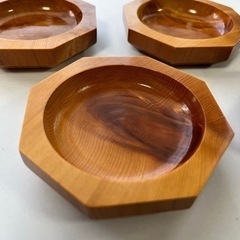 八角形 茶托　木製　5枚セット　豆皿