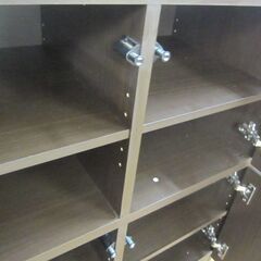 R061 収納家具、扉付フリーラック、幅159cm