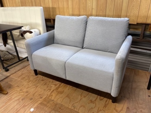 激安‼️ IKEA2人掛けソファー　グレー　ファブリック