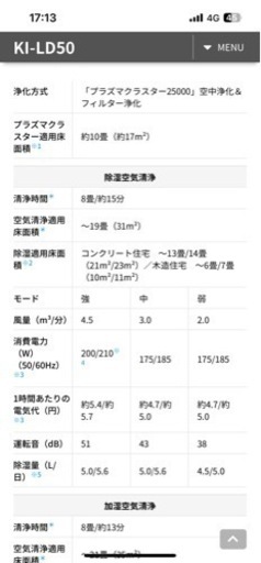 除湿・加湿・衣類乾燥機機能付き空気清浄機（SHARP）