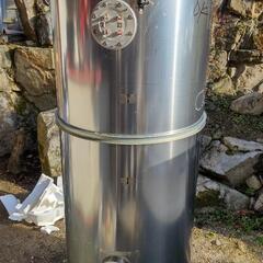 温水器タンク370L 自作焼却炉 貯水槽として