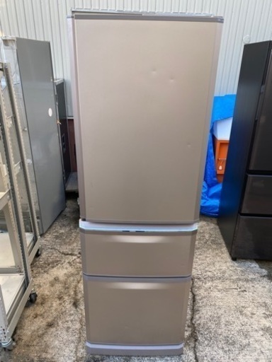 MITSUBISHI 3ドア冷蔵庫 MR-C37D-P 2018年製 370L 自動製氷機能付●E022M308