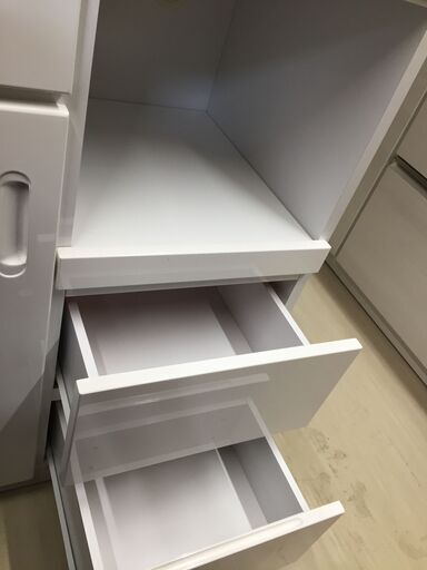 ジモティ来店特価!!! 食器棚 ホワイト J-0247 【公式通販】