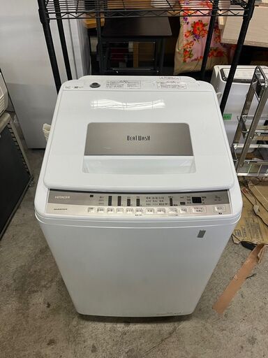 【A-396】日立 洗濯機 BT-T807 2021年製 中古 激安 ファミリーサイズ 通電確認済
