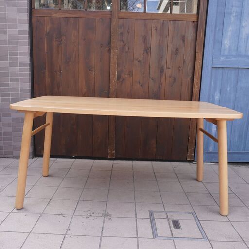 ニトリ DTナチュレ ダイニングテーブル メイプル材 天然木 北欧スタイル-