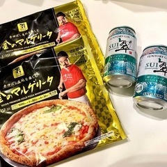 【お話中】冷凍ピザ2枚+お酒2缶