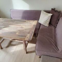 ※今週末まで【美品】unico ダイニング ソファ テーブル セット