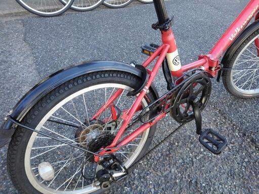 中古自転車2435 前後タイヤ新品！ フｵルクスワーゲン 折り畳み