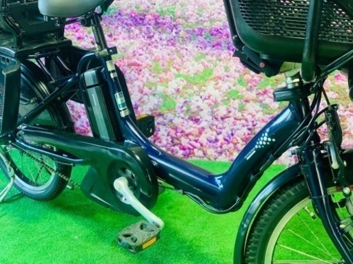 ➂ 4879子供乗せ電動アシスト自転車ブリヂストン3人乗り20インチ