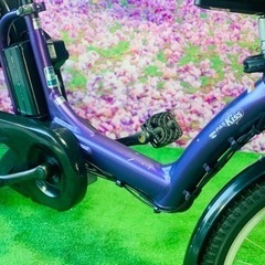 ➂ 4881子供乗せ電動アシスト自転車ヤマハ3人乗り20インチ