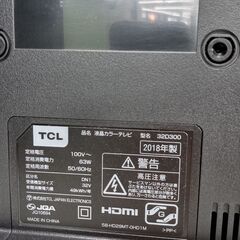 ☆ジモティ割あり☆ TCL 液晶テレビ 32インチ 18年製 動作確認