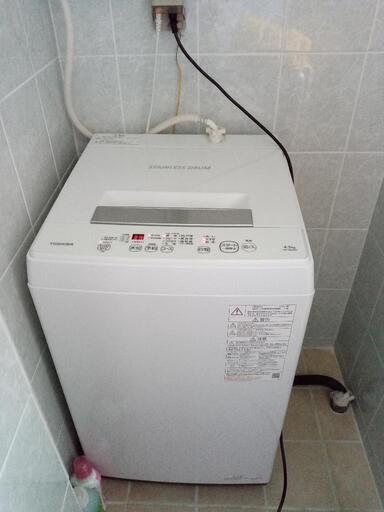美品 2021年7月製 TOSHIBA全自動洗濯機4.5L