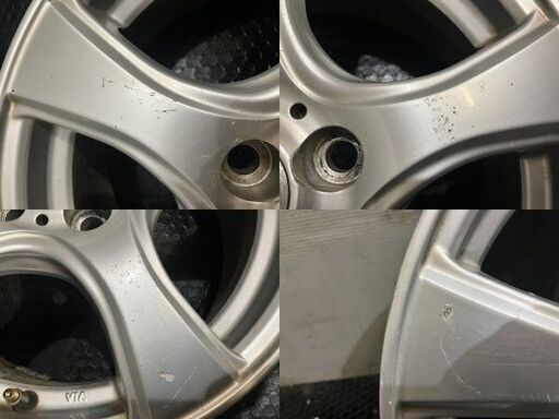 DUNLOP VIOLENTO ヴィオレント 社外ホイール 15インチ 4本 6J5HPCD100+43 トヨタ純正ナット必須　(VHC333)クレジットカード QRコード決済可能