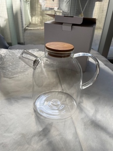 【美品・箱付き】1.2Lおしゃれ耐熱グラス　お茶ポット