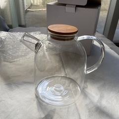 【美品・箱付き】1.2Lおしゃれ耐熱グラス　お茶ポット