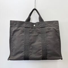 エルメス Hermès エールラインMM グレー キャンバス カ...