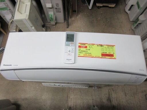 K04090　パナソニック　中古エアコン　主に6畳用　冷房能力　2.2KW ／ 暖房能力　2.2KW