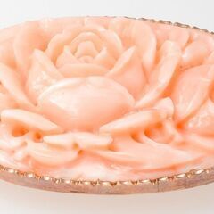 K18 珊瑚 ブローチ (ペンダント・帯留め兼用) 品番b22-5