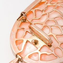 K18 珊瑚 ブローチ (ペンダント・帯留め兼用) 品番b22-5 K18 珊瑚 ブローチ (ペンダント・帯留め兼用) 品番b22-5