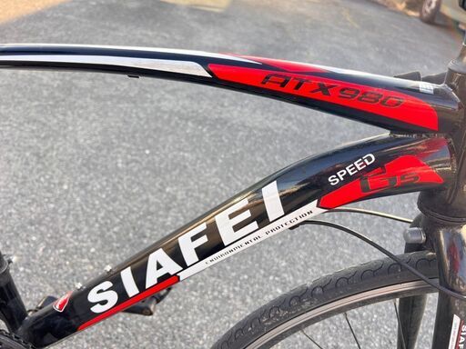 【商談中】SIAFEI ATX980 ロードバイク 前2段 後7段 14段ギア 黒/赤 700×25C  /  AJ-0434-1F 商談中】SIAFEI ATX980 ロードバイク 前2段 後7段 14段ギア 黒/