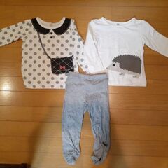 無料でお譲りします！95センチ　子供服　3枚セット　女の子用　春...