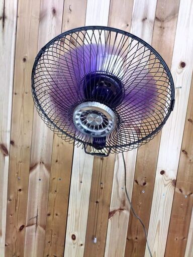 ★昭和レトロ★ 壁掛け日立扇風機B-30TM 昭和レトロ 日立 HITACHI B-30TH 壁掛け扇風機 青 アンティーク