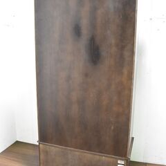 【ヤ取終了7/3】≪y567≫カリモク ヴィンテージ ガラス扉 本棚/ブックシェルフ/キャビネット/リビングボード 上下2分割 50217-06